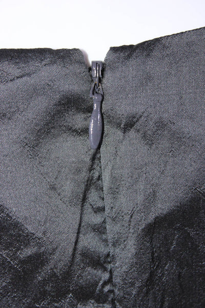 Calypso Saint Barth Womens Silk Twist Front Neck A Line Dress Gray Size 2