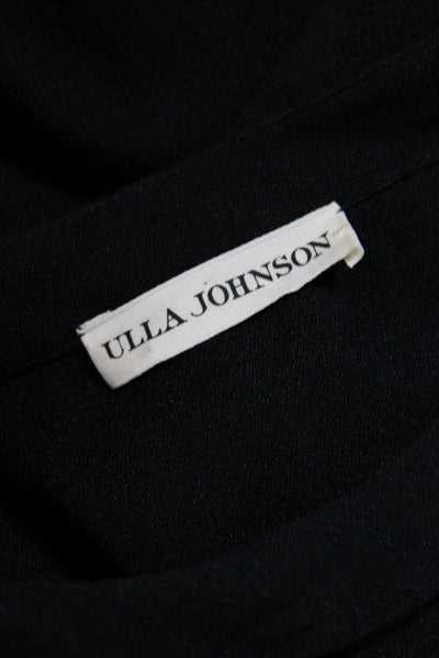 Ulla Johnson Women's Long Sleeve Cowl Neck Drape Shift Dress Black Size 6