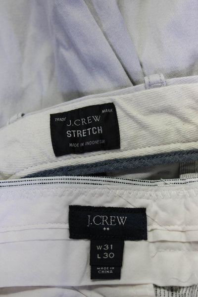 J Crew Mens Flat Front Pockets Straight Leg Chino Pant Gray Stripe Size 31 Lot 2