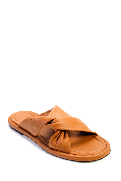 Everlane Womens The Day Twist Sandal  Desert Tan  Size 8