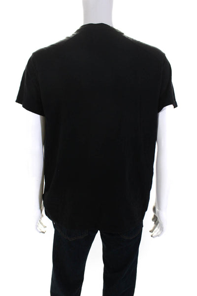 Kenneth Cole Mens Short Sleeves Tee Shirt Black Organic Cotton Size Extra Large