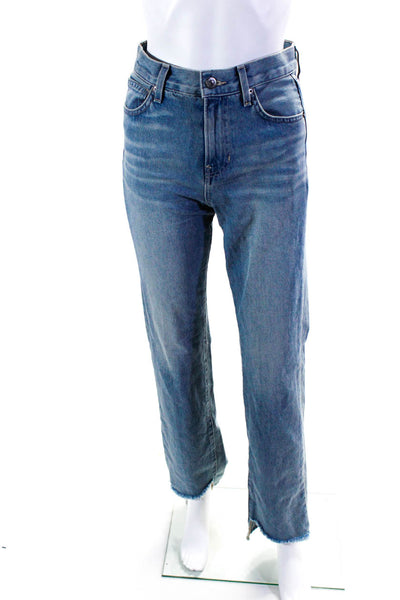 Veronica Beard Women's Midrise Medium Pockets Straight Leg Denim Pant Size 24