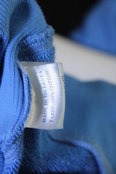 Solid & Striped Mens Pullover Scoop Neck Sweatshirt Blue Cotton Size Medium