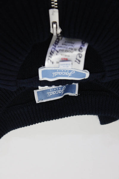 Jacadi Boys' Cotton Long Sleeve Striped Crewneck Sweater Blue Size 6, lot 2
