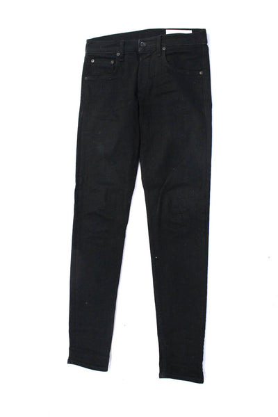 Rag & Bone Mens Standard Issue Fit 1 Extra Slim Skinny Jeans Pants Black Size 30