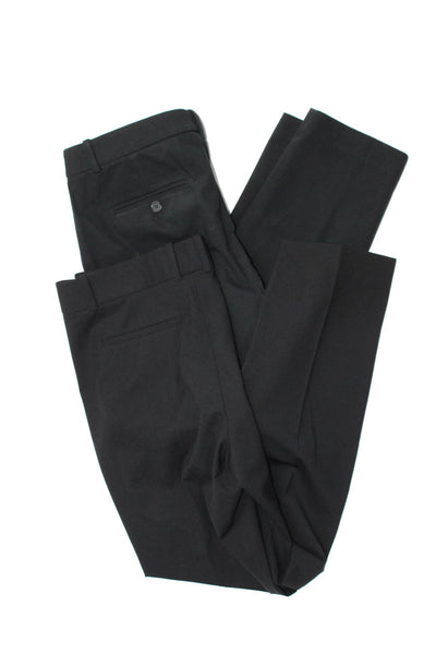 Theory Women's Wool Flat Front Straight Leg Trousers Black Size 10 8, Lot 2