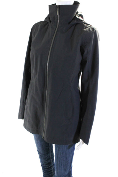 Marmot Womens Gray Full Zip Hooded Long Sleeve Windbreaker Jacket Size S