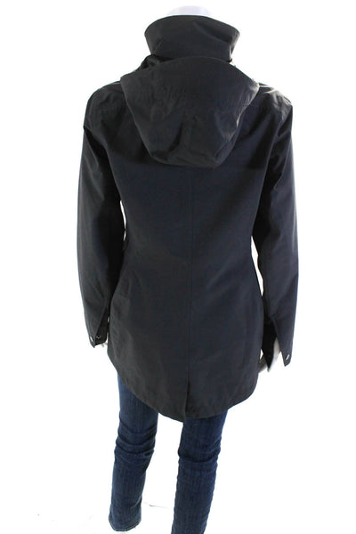 Marmot Womens Gray Full Zip Hooded Long Sleeve Windbreaker Jacket Size S