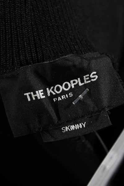 The Kooples Mens Drawstring Grosgrain Stripe Joggers Sweatpants Black Size Large