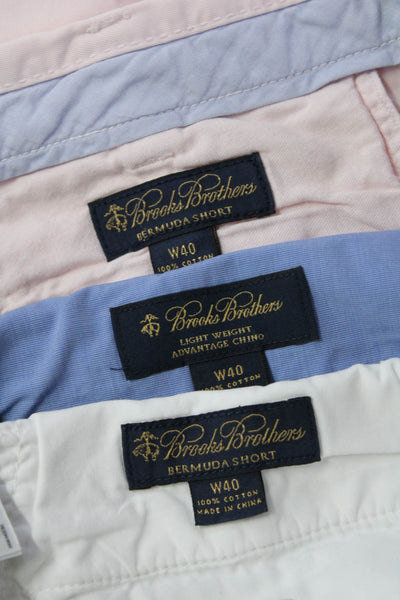Brooks Brothers Men's Pockets Flat Front Dress Pant Pink Size 40 Lot 2