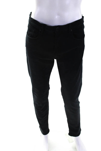 J Brand Mens Tyler Tapper Skinny Leg Jeans Black Cotton Size 36