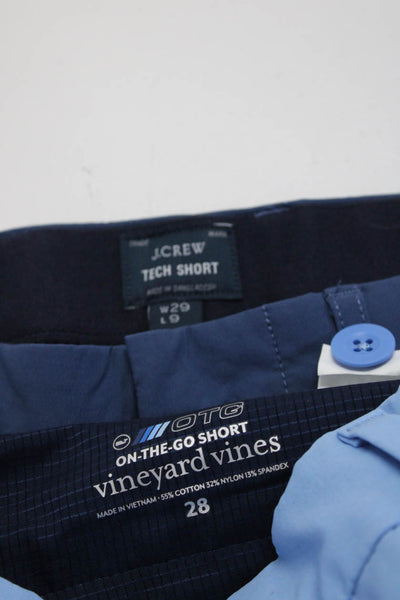Vineyard Vines J Crew Mens Zipper Fly On The Go Tech Shorts Blue 28 29 Lot 2