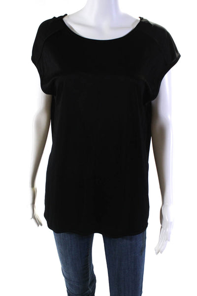 Balenciaga Paris Womens Short Sleeves Pullover Blouse Black Size EUR 38