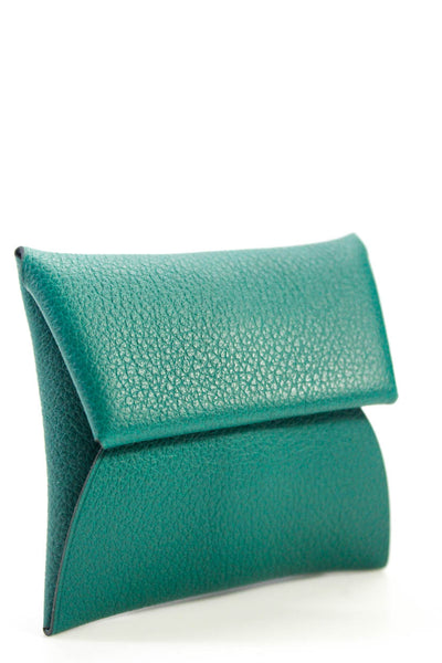 Hermes Womens Jade Epsom Leather Ver Bastia Change Pouch