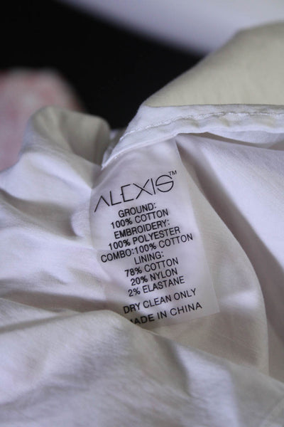 Alexis Women's Sleeveless Half Button Up Tiered Mini Floral Mini Dress 6
