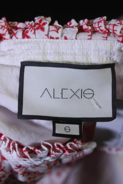 Alexis Women's Sleeveless Half Button Up Tiered Mini Floral Mini Dress 6