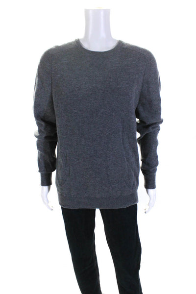 Mack Weldon Mens Pullover Tech Cashmere Crew Neck Sweater Gray Size Large