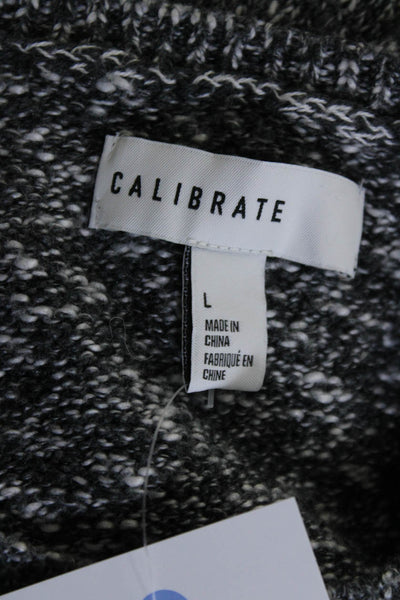 Calibrate Mens Pullover Long Sleeve Crew Neck Sweatshirt Gray Cotton Size Large