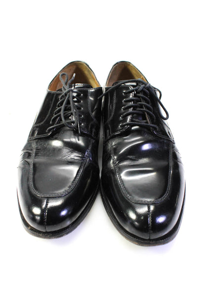 Cole Haan Mens Patent Leather Lace Up Oxford Dress Shoes Black Size 9.5 Medium