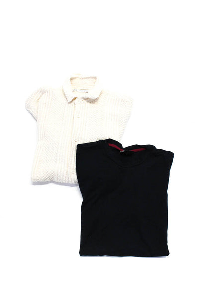 Emporio Armani Zara Mens Round Neck Short Sleeve Tops Black Size L XL Lot 2