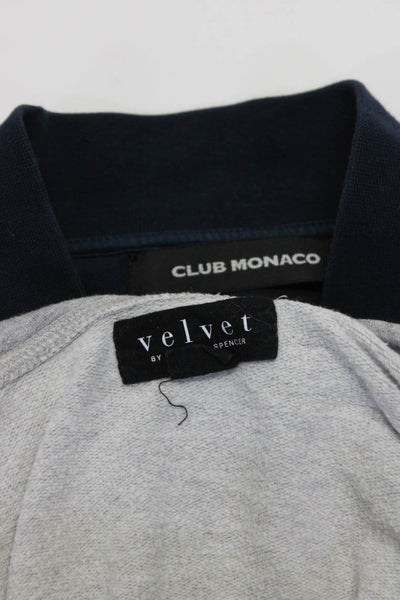 Club Monaco Velvet by Graham & Spencer Mens Zipped Jackets Blue Size L Lot 2