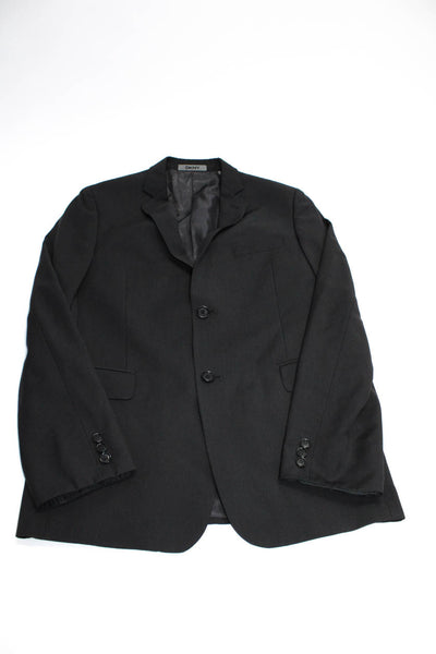 Brooks Brothers DKNY Boys Two Button Blazer Jackets Black Blue Size 16 18 Lot 2