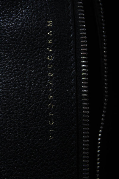 Victoria Beckham Womens Single Strap Grain Leather Flap Shoulder Handbag Black