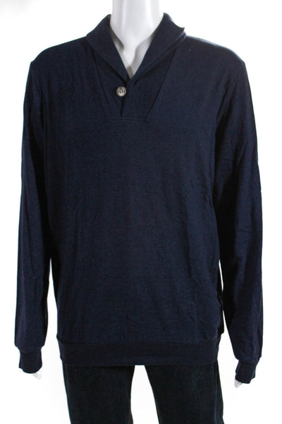 Marine Layer Mens Shawl Collar One Button Long Sleeve Sweater Navy Size Large