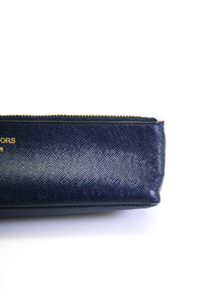 Michael Kors Women's Zip Closure Pouch Wallet Navy Blue Size S