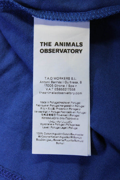 The Animals Observatory Boys Deep Blue Graphic Print T-Shirt Size 10Y