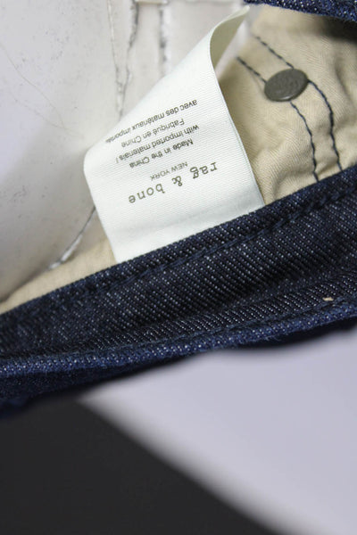 Rag & Bone Mens Zipper Fly Indigo Wash Fit 1 Skinny Jeans Blue Size 33x32