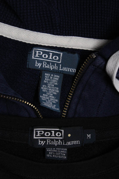 Polo Ralph Lauren Mens Sweatshirts Black Blue Size Medium Extra Large Lot 2
