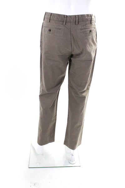 Polo Ralph Lauren Men's Button Closure Flat Front Straight Leg Pant Tan Size 33