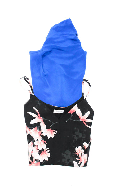 Babaton Cushnie Womens Floral Print V-Neck Cami Tank Top Black Size M 4 Lot 2