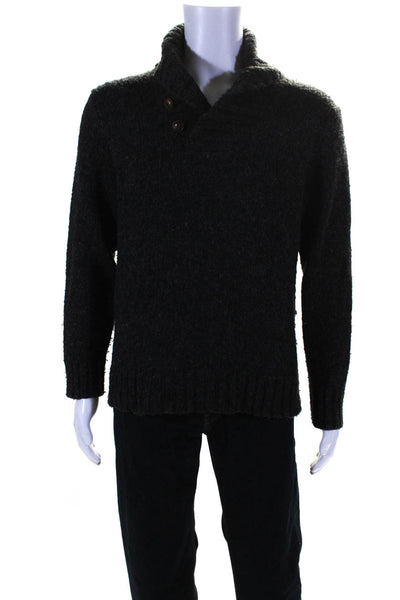 Polo Ralph Lauren Mens Long Sleeves Turtleneck Sweater Gray Wool Size Medium
