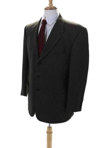 Pierre Cardin Paris Mens Striped Notch Collar 3 Button Suit Jacket Beige Size 42
