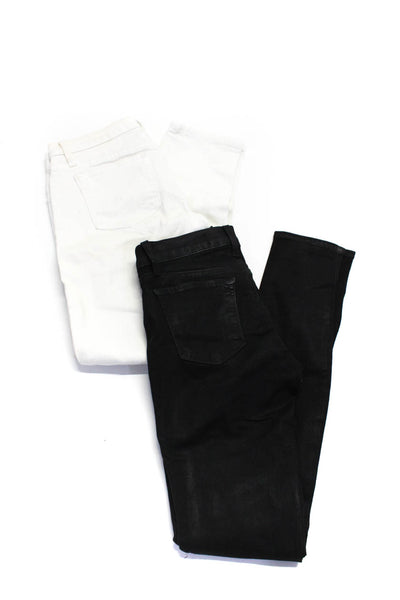 Joes Jeans J Brand Womens High Rise Skinny Ankle Jeans White Black 25 26 Lot 2