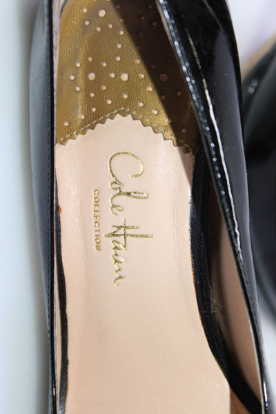 Cole Haan Womens Solid Black Leather High Heels Pumps Shoes Size 8D