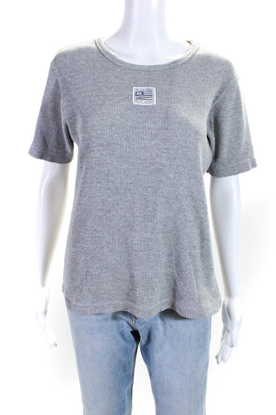 Ralph Lauren Polo Jeans Womens Thermal Shirt Gray Cotton Size Extra Large