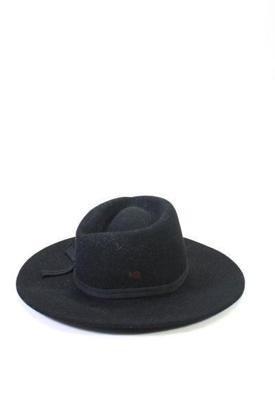 Brixton Womens Wool Adjustable Wide Brim Hat Black Size S