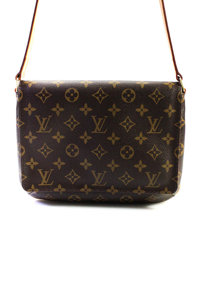 Louis Vuitton Womens Musette Tango  Monogram Coated Canvas Flap Shoulder Handbag