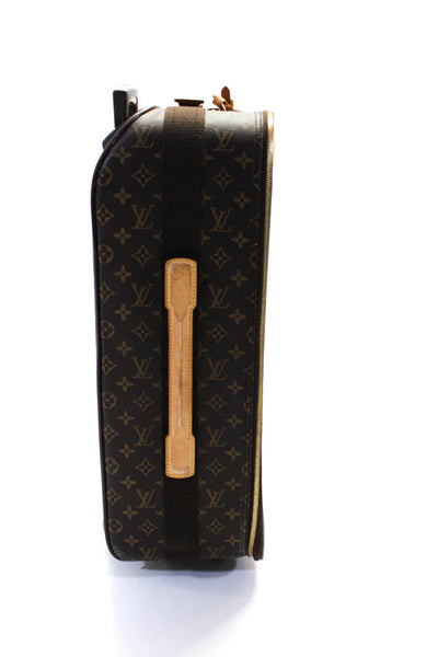 Louis Vuitton Womens Pegase 50 Monogram Coated Canvas Zip Around Rolling Suitcas