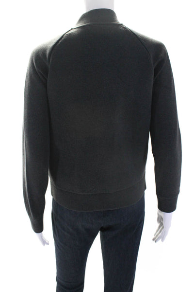 Everlane Womens Cotton Full Zip Long Sleeve Basic Jacket Dark Gray Size XS