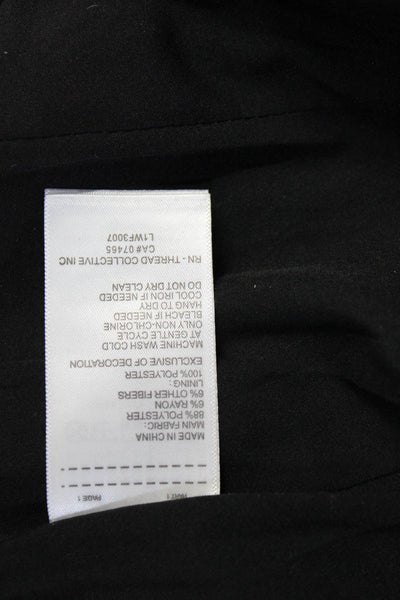 Laundry by Shelli Segal Women's Long Sleeves Double Breast Jacket Black Size M