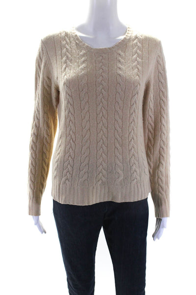 Calypso Christiane Celle Womens Brown Cashmere Cable Knit Sweater Top Size M