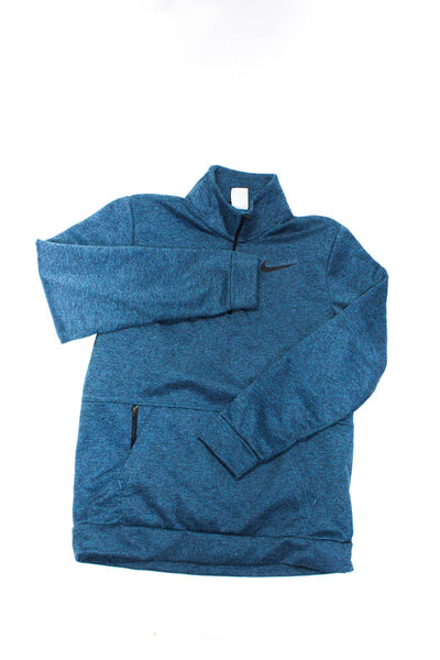 Nike J Crew Mens Zip Pullover Long Sleeve Mock Neck Hoodies Blue Size M L Lot 2