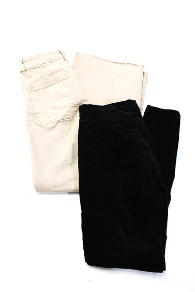 MNG Citizens Of Humanity Womens Wide Leg Pants Velvet Jeans Black 4 27 Lot 2