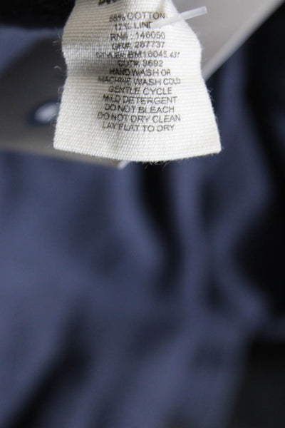 Buck Mason Mens Pullover Long Sleeve Crew Neck Sweater Blue Cotton Size Medium