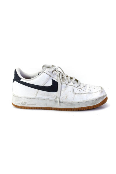Nike Men's Round Toe Lace Up Rubber Sole Sneakers White Size 10.5