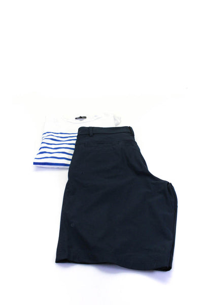 Lululemon Men's Button Closure Flat Front Pockets Chino Short Blue Size 32 Lot 2